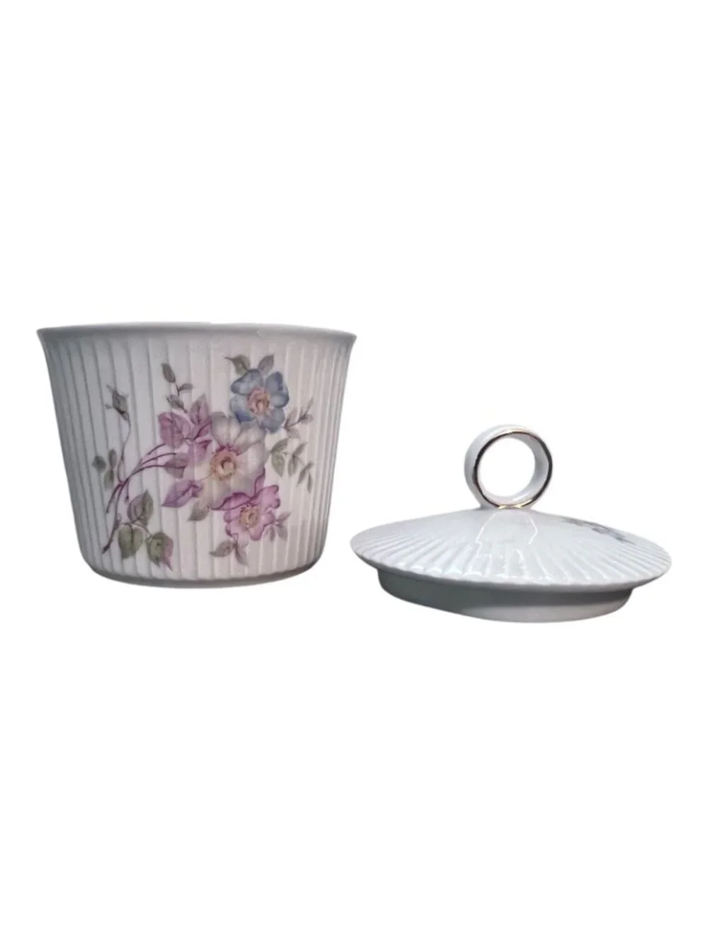 Vintage Verbano Fine China Japan Tea Cup Saucer Creamer Covered Sugar Bowl Flora
